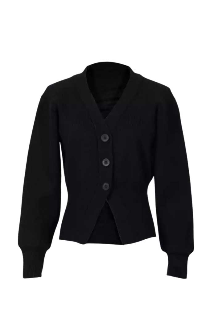 Picture of Knitted Cardigan-Black