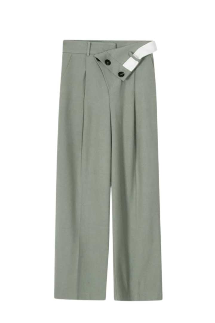 Picture of Fold Down Waist Trouser-Green 