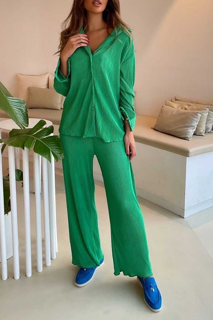 Picture of Summer Pleated Set-1 Green