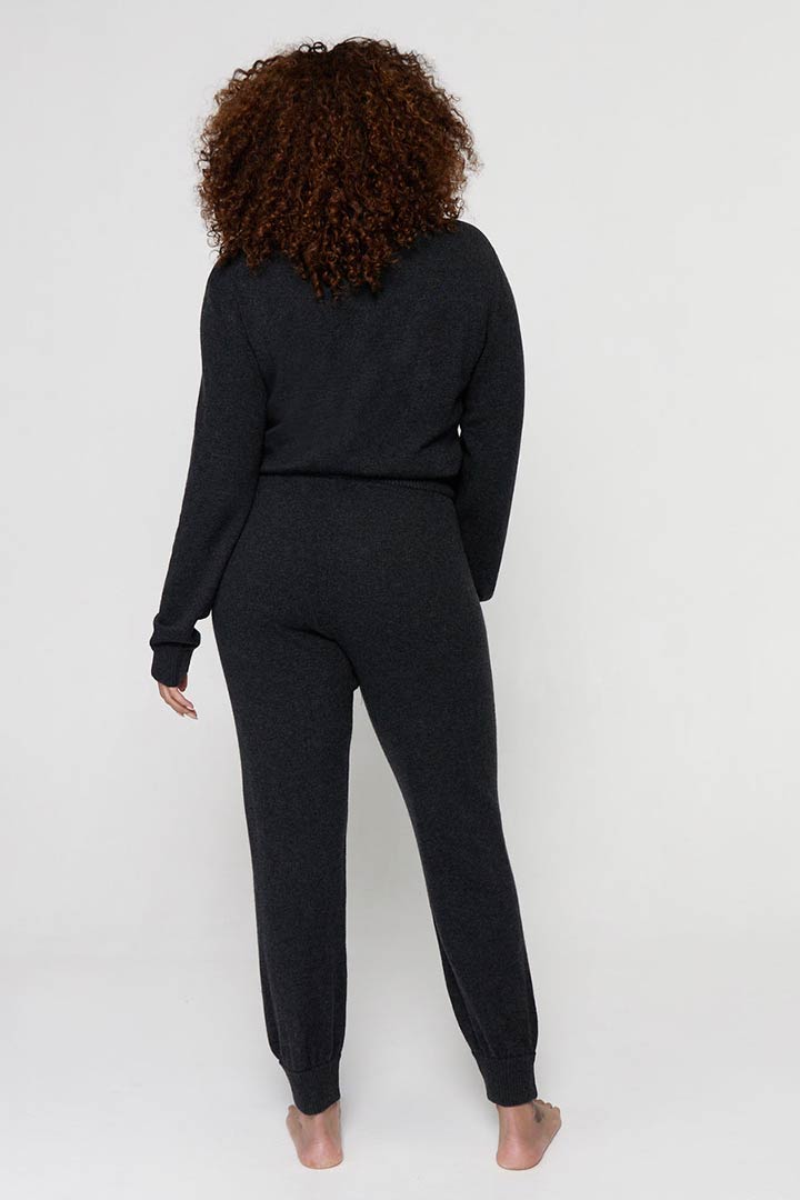 Picture of Houston Rib Surplice Jumpsuit-Black