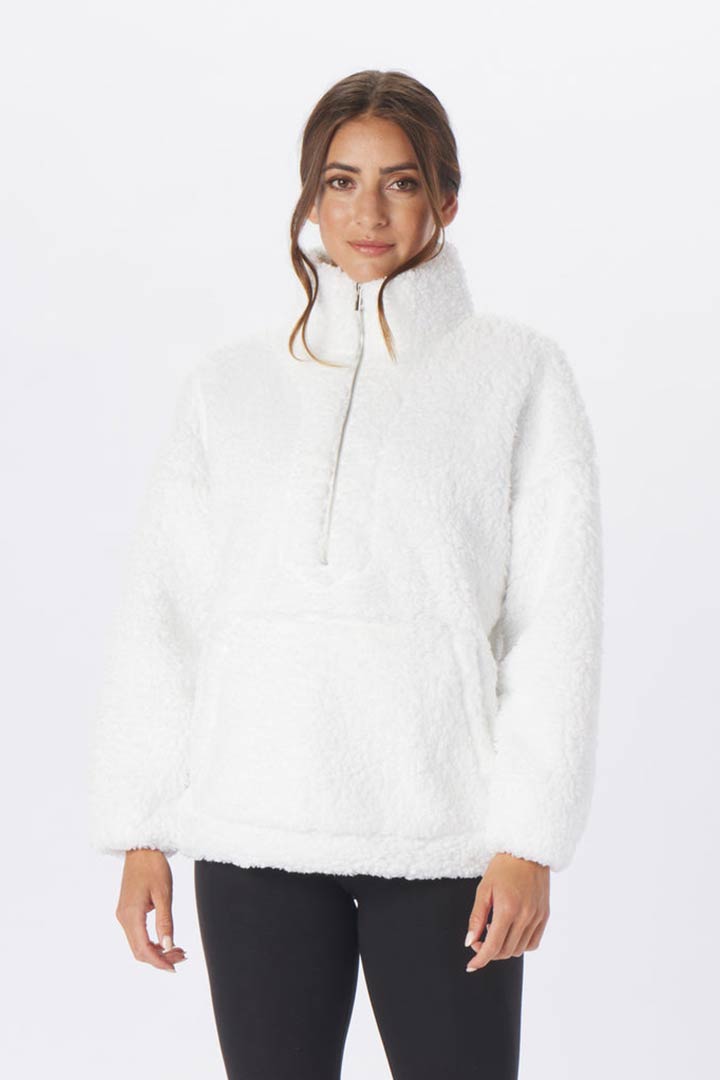 Picture of Sherpa Quarter zip-White