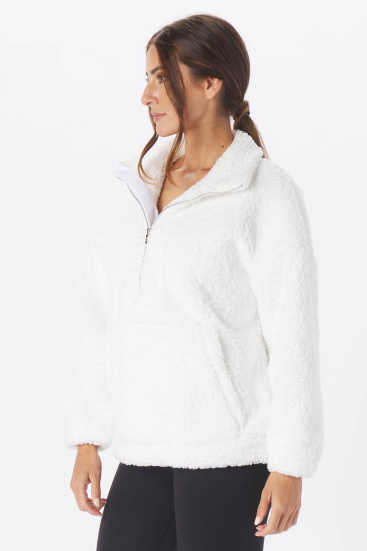 Picture of Sherpa Quarter zip-White