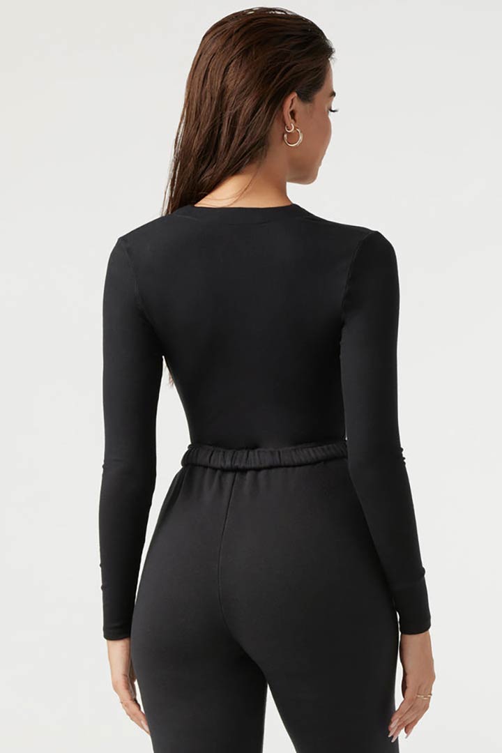 Picture of Invisible Zip Long Sleeve-Black Flex Rib 