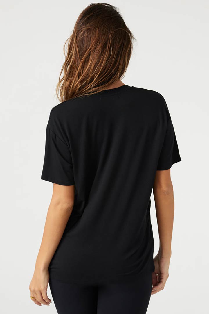 Picture of Plunge V Neck Tee-Black