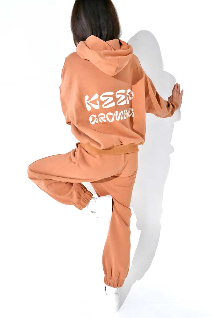 Picture of Keep Growing Hoodie-Brown