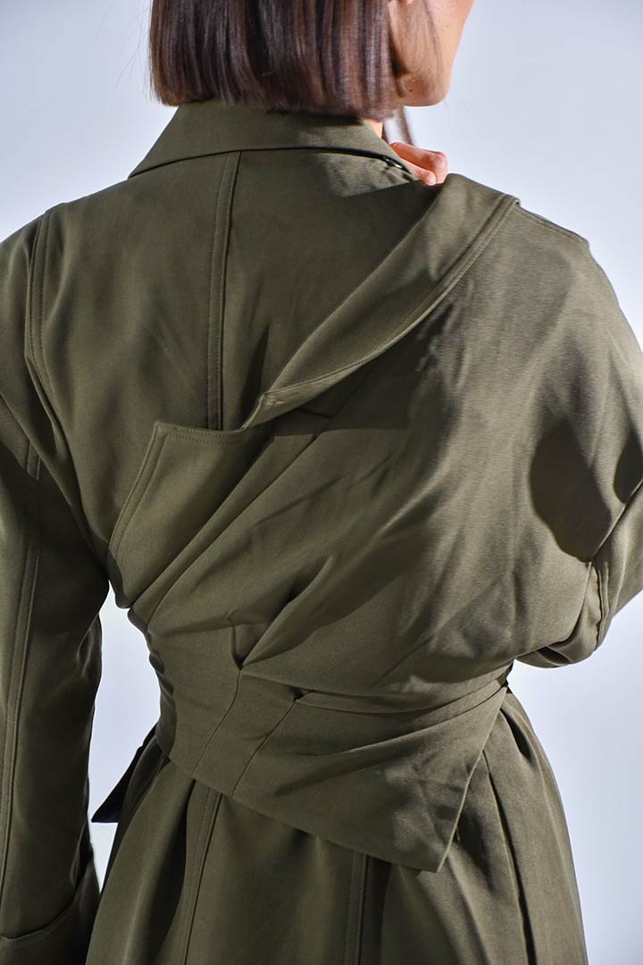 Picture of Two Piece Trench Coat-Green