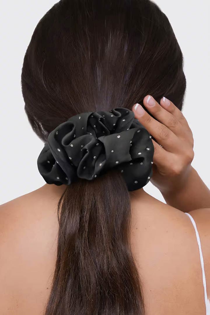 Picture of Eco-Friendly Satin Brunch Scrunchie-Rhinestone