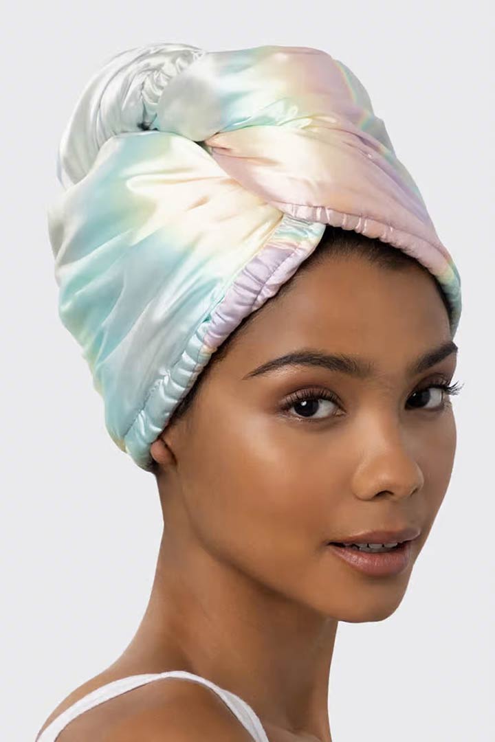 Picture of Satin-Wrapped Hair Towel-Aura