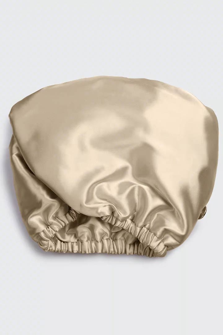 Picture of Satin-Wrapped Hair Towel-Champagne