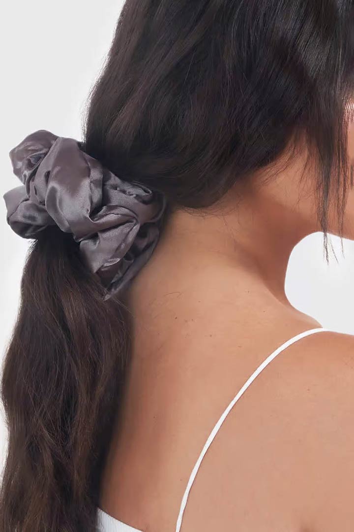 Picture of The Satin Pillow Scrunchies 2 pcs Set-Blush/Charcoal