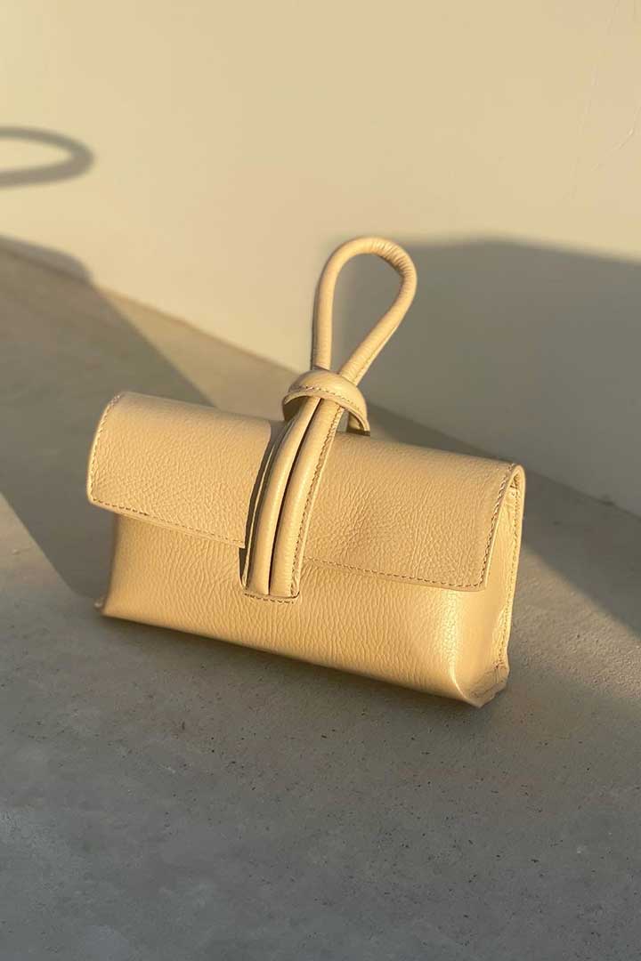 Picture of Genuine Leather Hand Bag -Beige
