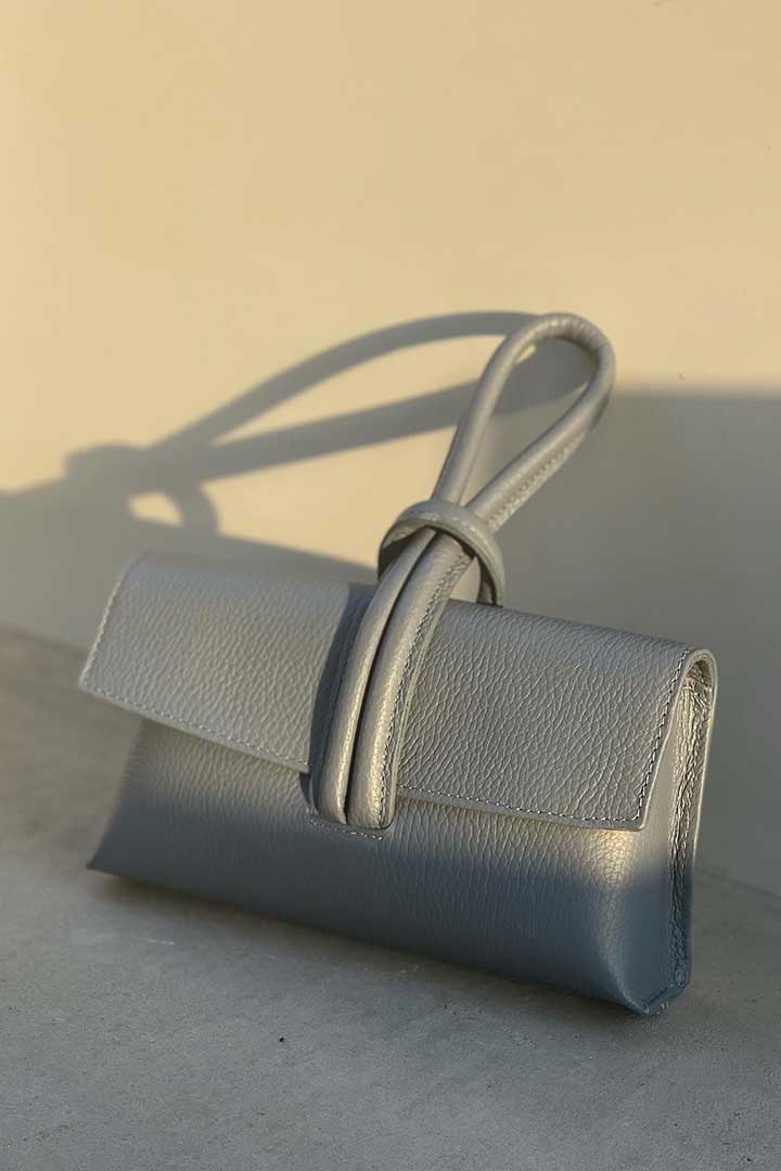 Picture of Genuine Leather Hand Bag - light Grey