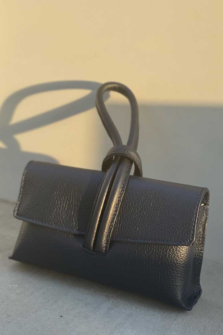 Picture of Genuine Leather Hand Bag -Navy