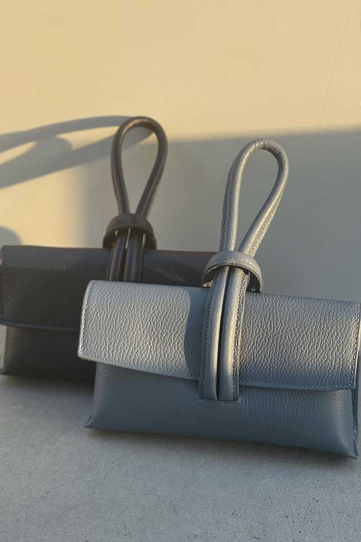 Picture of Genuine Leather Hand Bag - light Grey