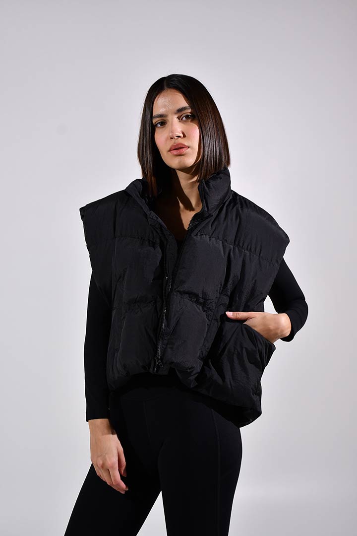 Picture of Amey Oversized Puffer Vest-Black