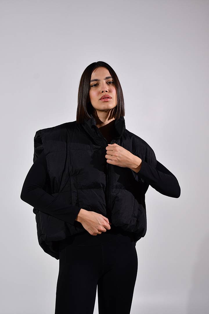 Picture of Amey Oversized Puffer Vest-Black