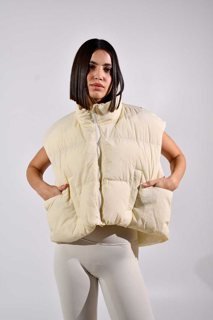 Picture of Amey Oversized Puffer Vest-White