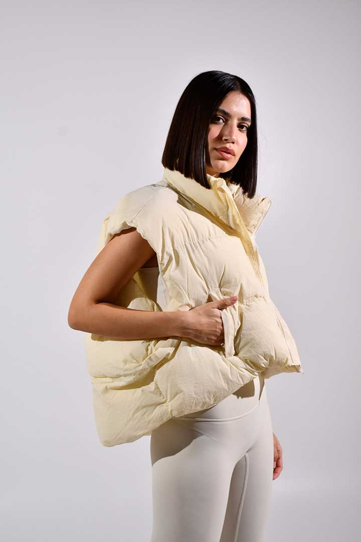 Picture of Amey Oversized Puffer Vest-White