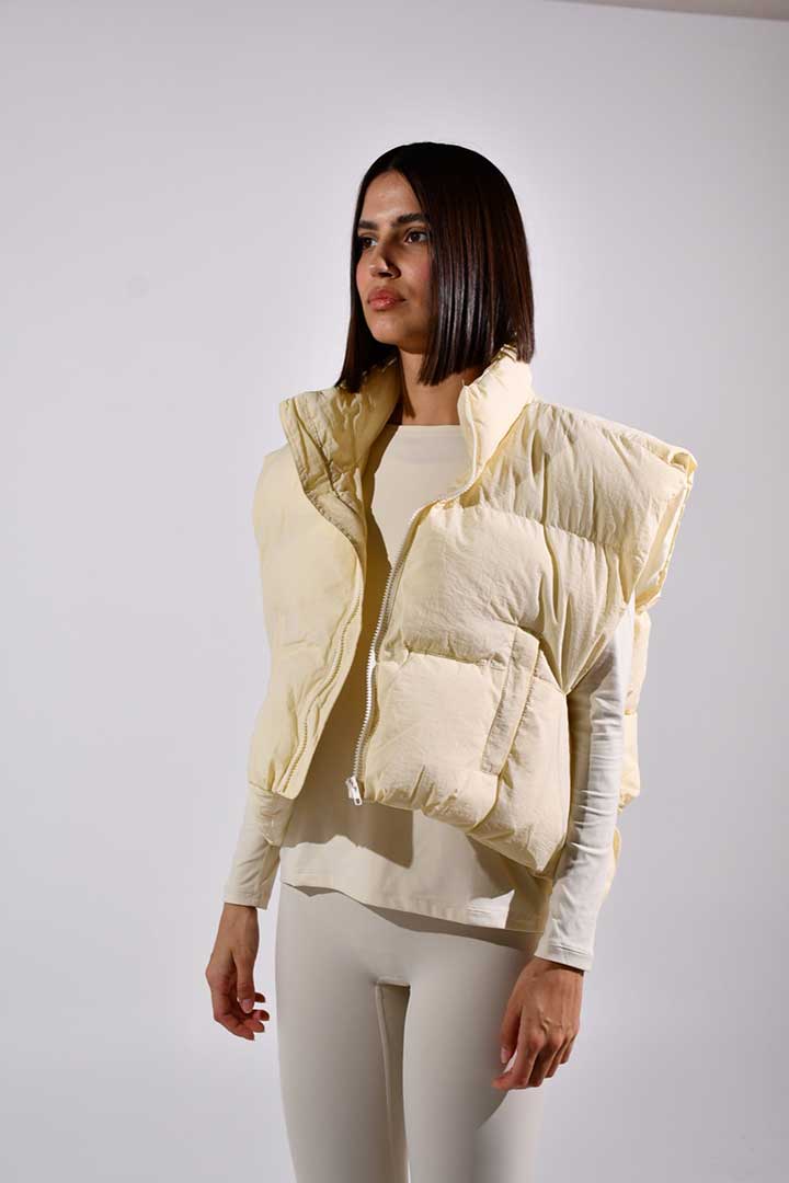 Picture of Amey Oversized Puffer Vest-White