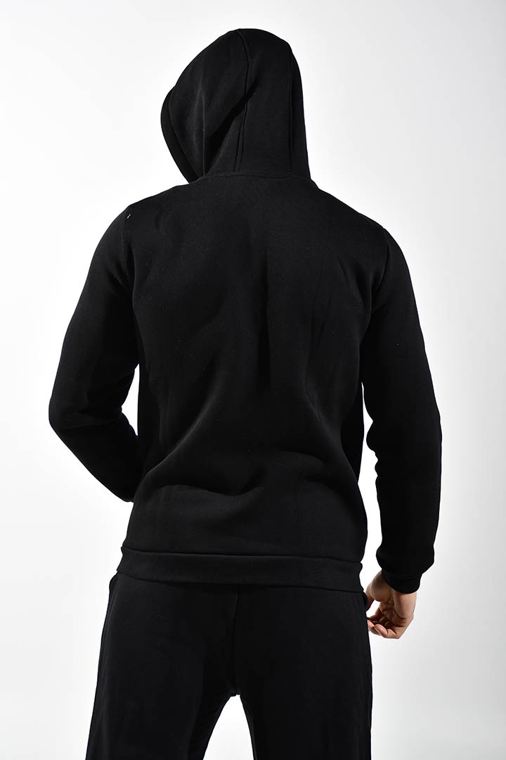 Picture of Zipper Hooded Sweatshirt-Black