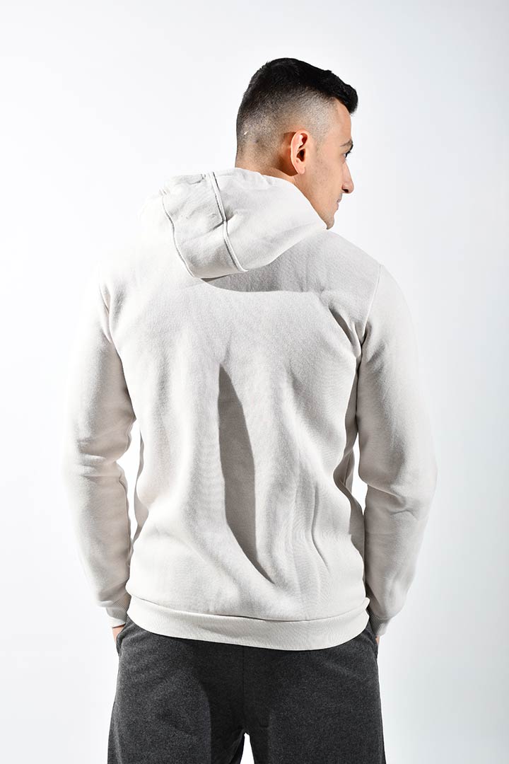 Picture of Zipper Hooded Sweatshirt-Beige