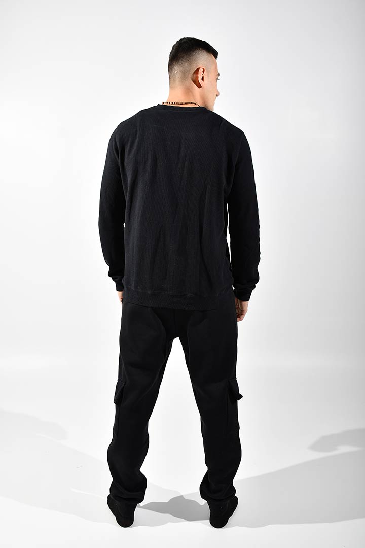 Picture of Crew Neck Sweatshirt-Black