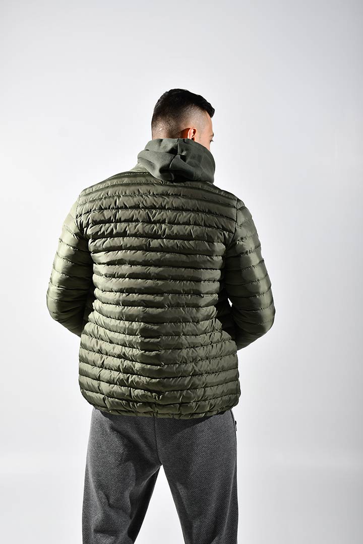 Picture of High Neck Puffer Jacket-Khaki