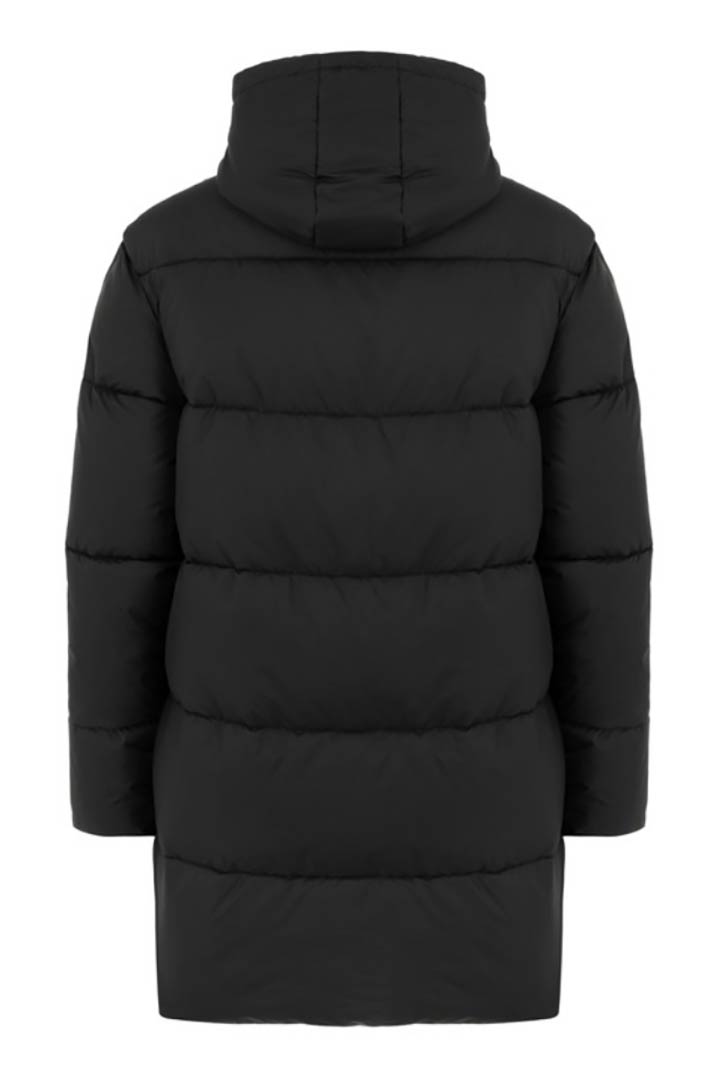 Picture of Hooded Quilted Puffer Coat-Black