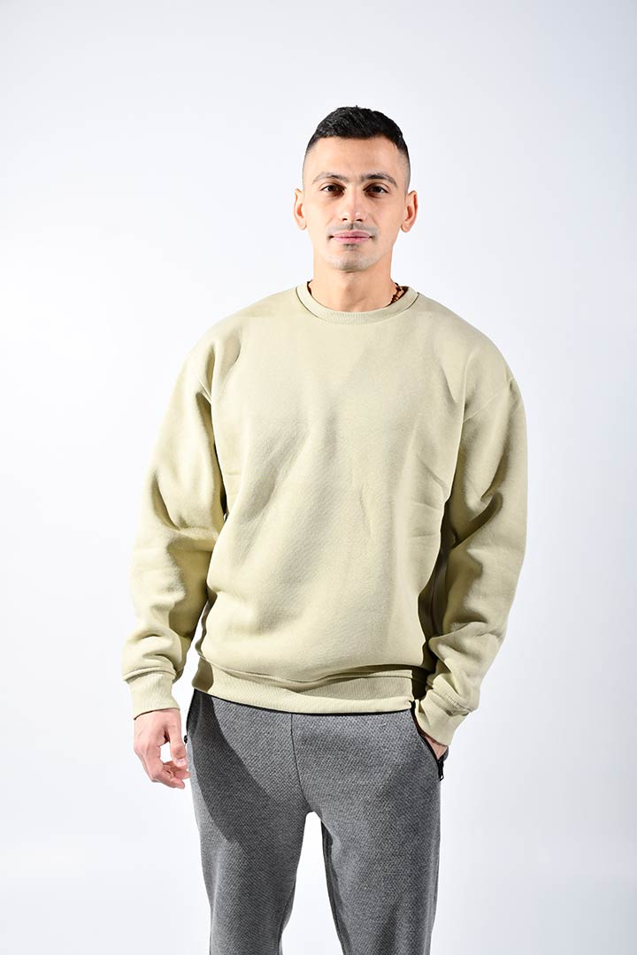 Picture of Crew Neck Sweatshirt-Beige