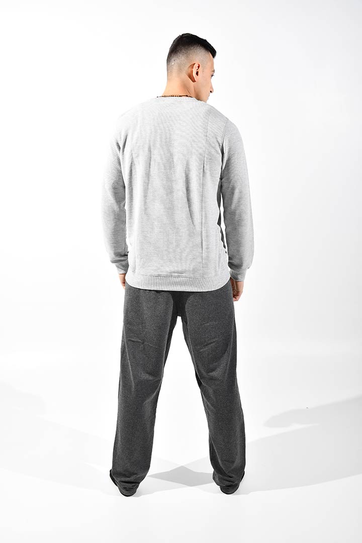 Picture of Crew Neck Sweatshirt-Heather Grey