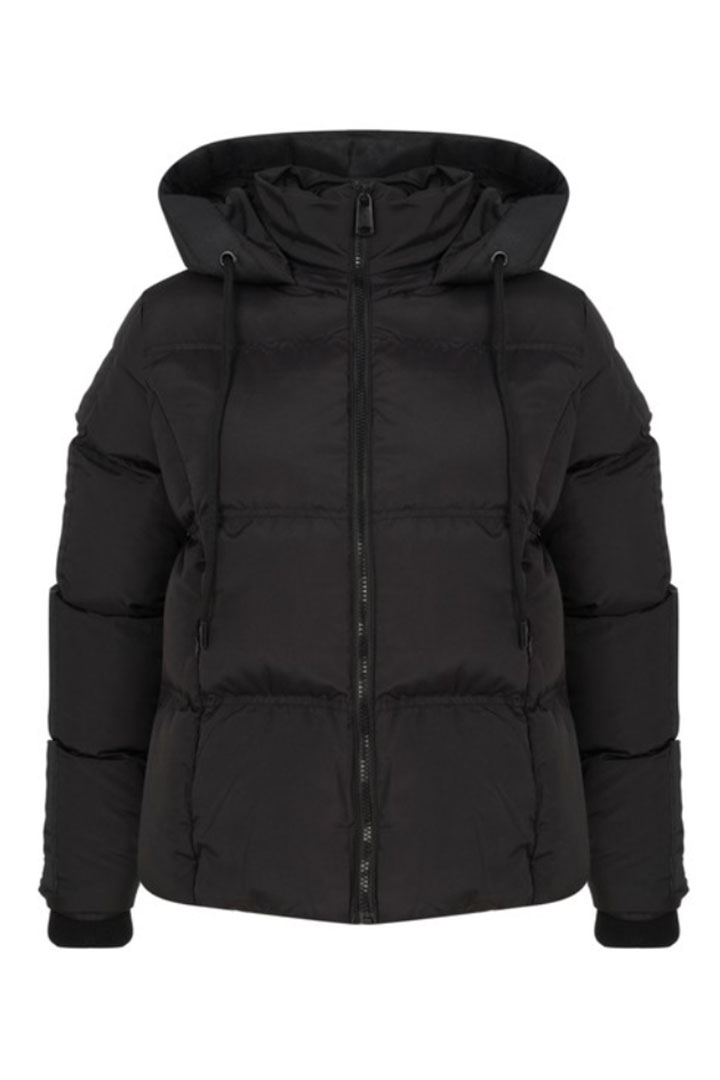 Picture of Hooded Puffer Jacket-Black