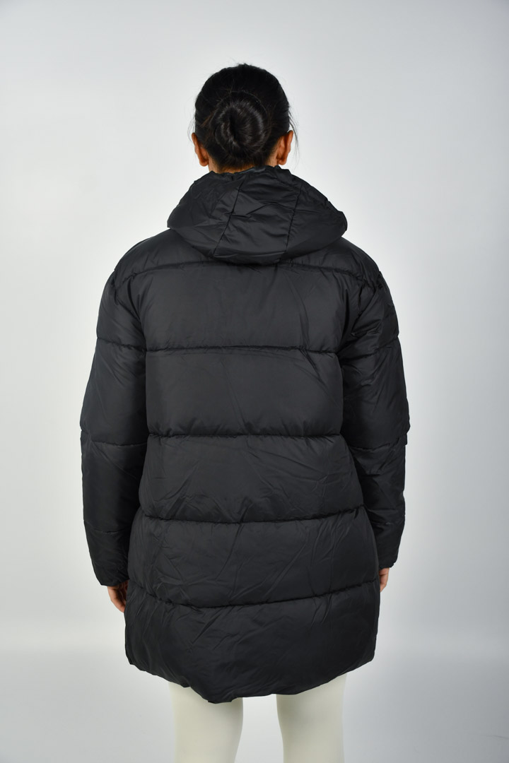 Picture of Hooded Quilted Puffer Coat-Black