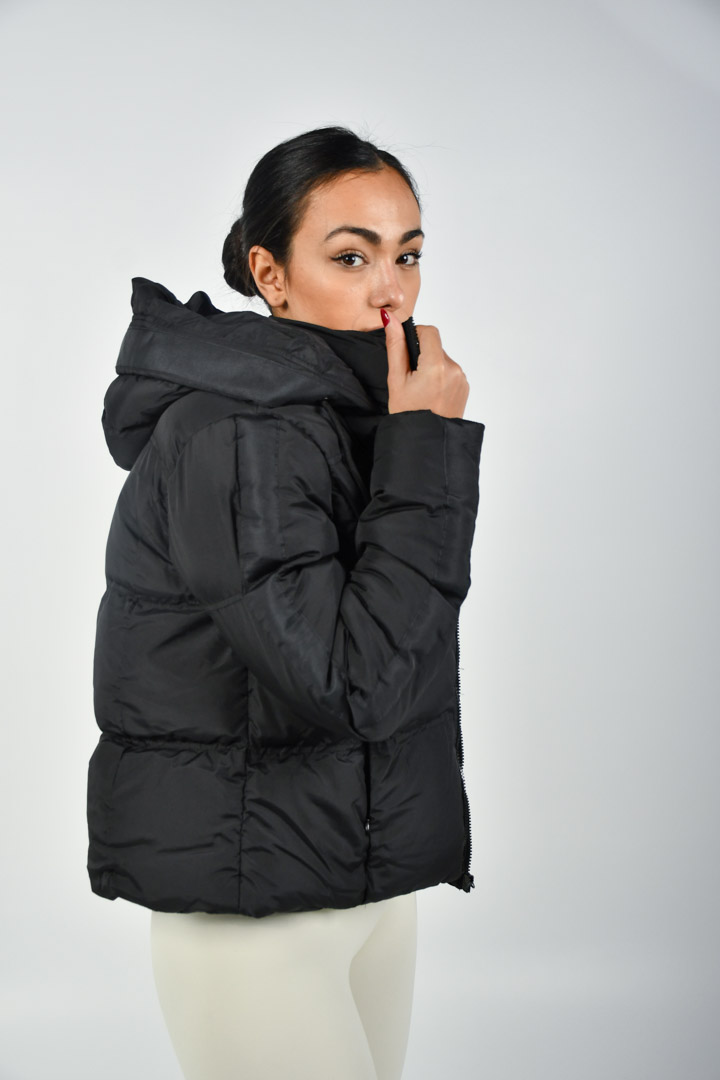 Picture of Hooded Puffer Jacket-Black