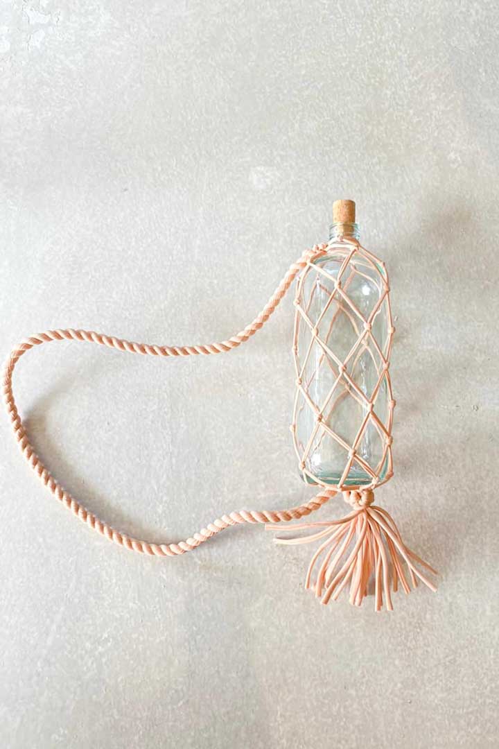 Picture of Glass Bottle with Lycra Holder-Beige