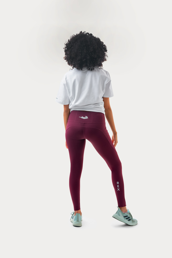 Picture of Women Leggings-Burgundy Red