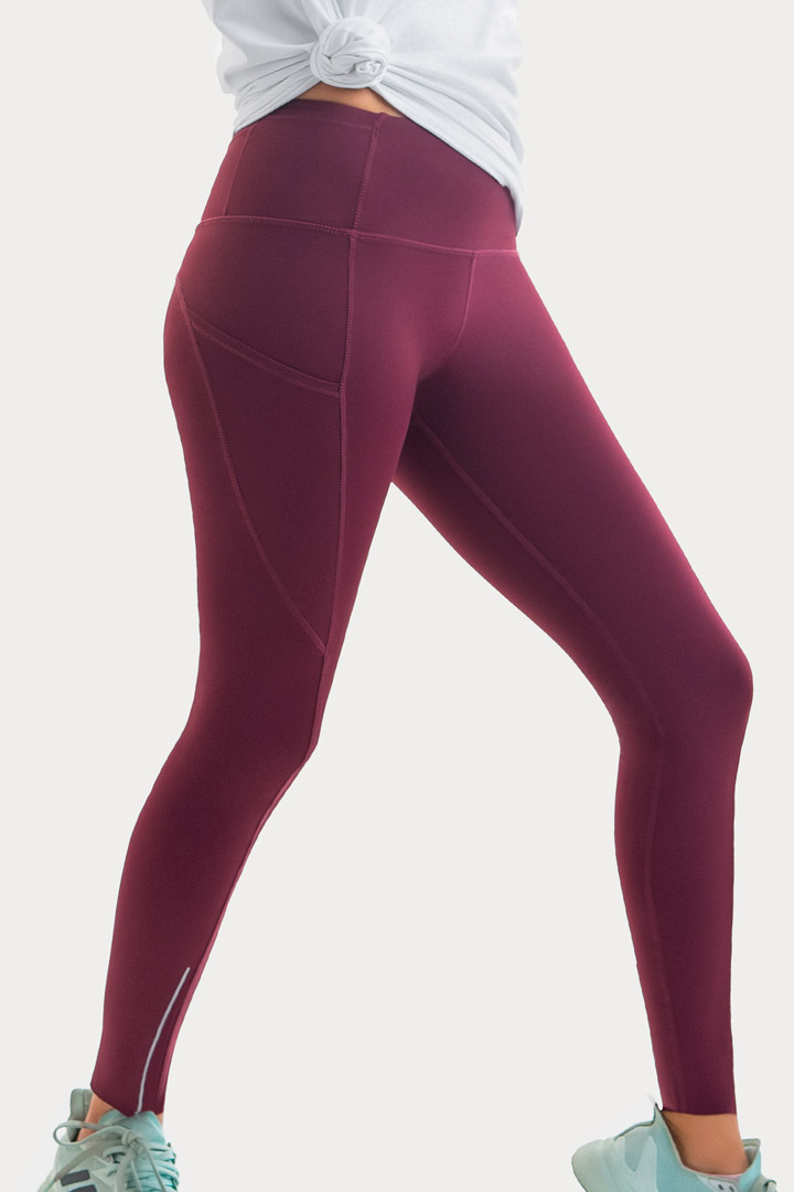 Picture of Women Leggings-Burgundy Red