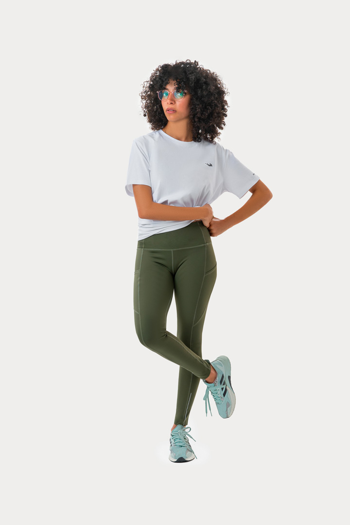 Picture of Women Leggings-Olive Green