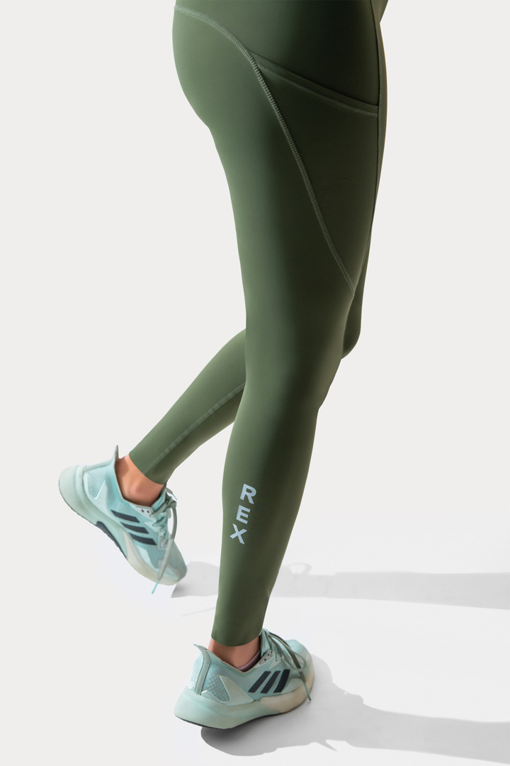 Picture of Women Leggings-Olive Green