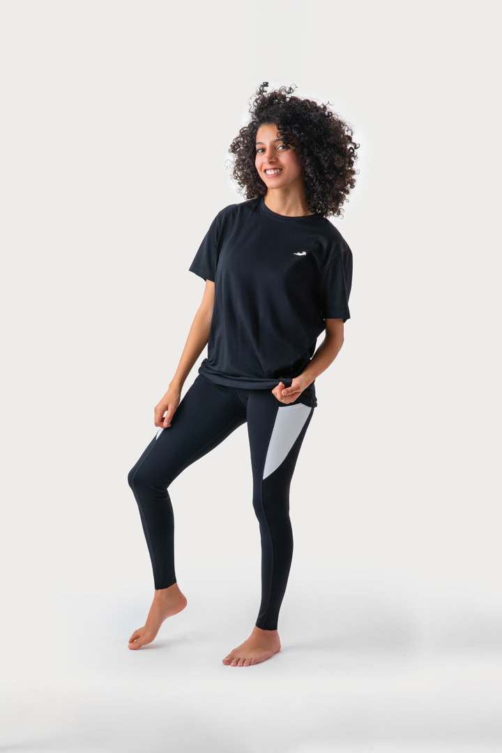 Picture of Women Leggings -Black with White