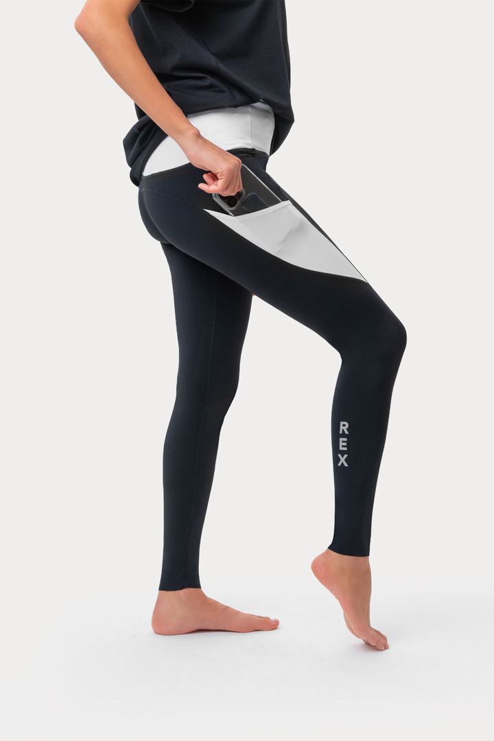 Picture of Women Leggings -Black with White