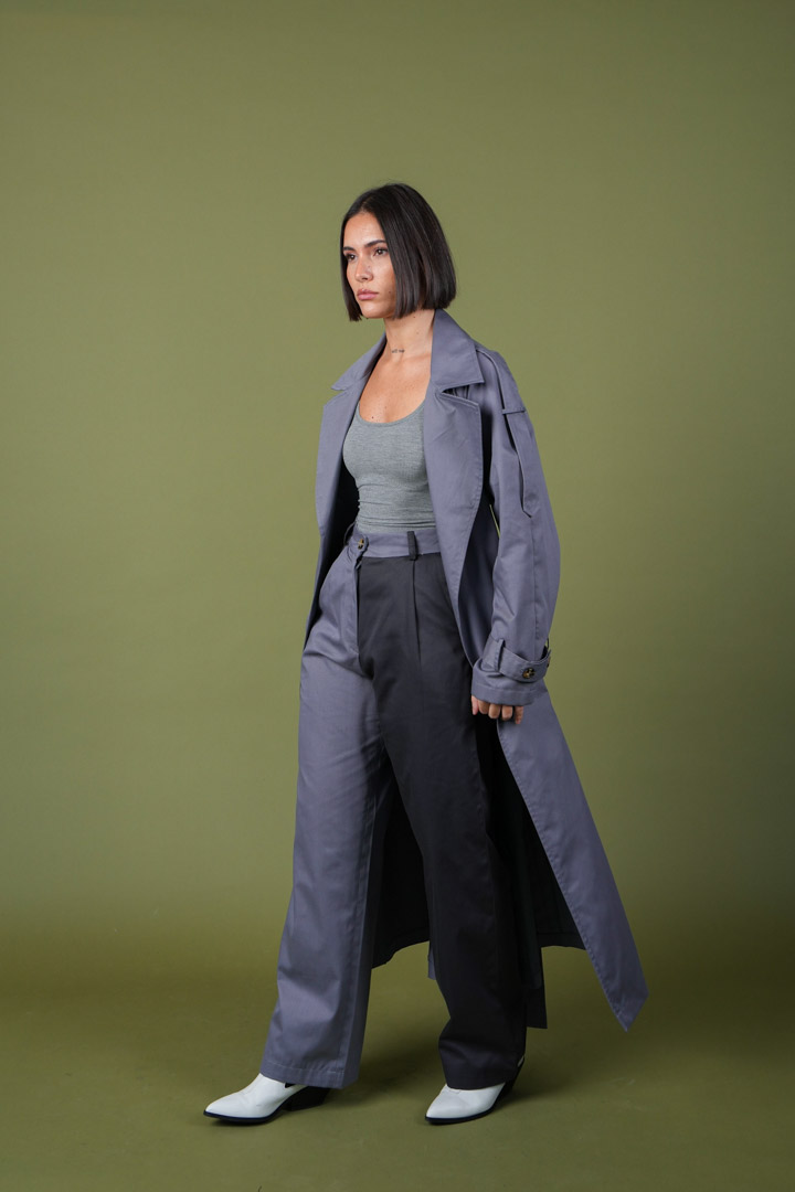 Picture of Half and Half Co-ord Set-Grey