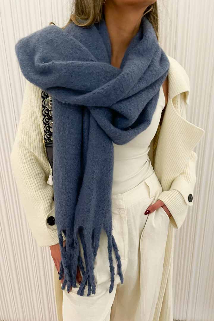 Picture of Oversized Scarf-Blue