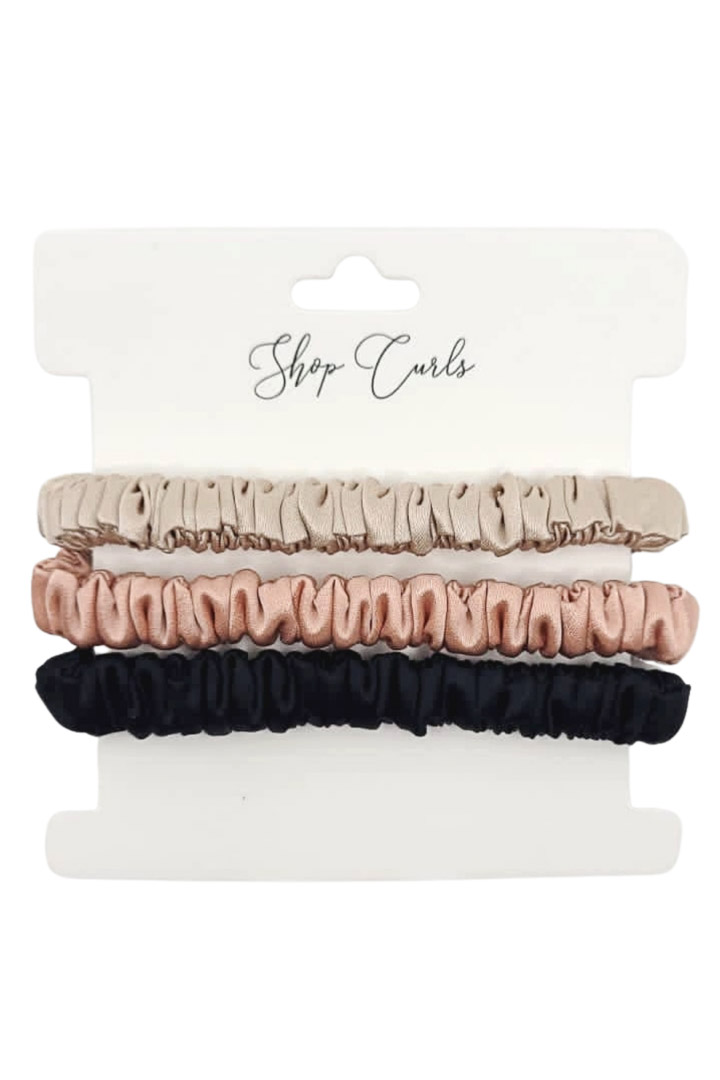 Picture of Shop Curls Skinny Silk Scrunchies(3Pack)-Chic