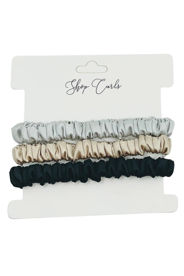 Picture of Shop Curls Skinny Silk Scrunchies(3Pack)-Ordinary