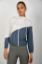 Picture of Hooded Drawstring Color Block Zipper Sports Jacket - Carolina Blue