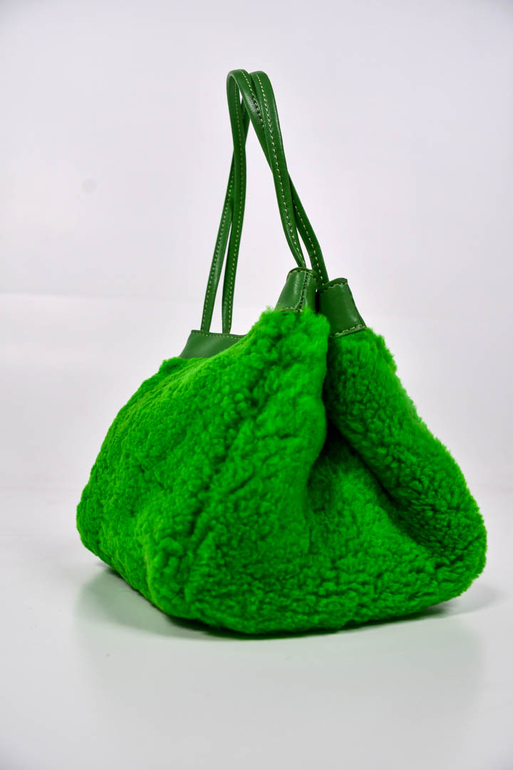 Picture of Green Furry Bag