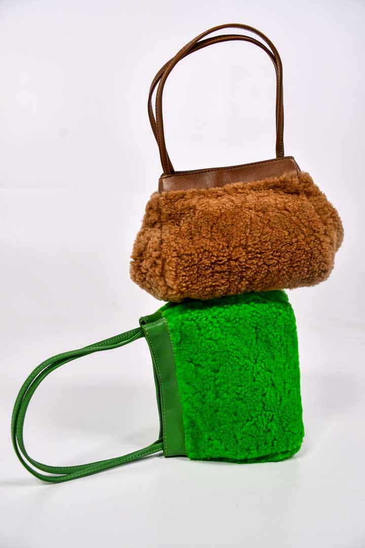 Picture of Green Furry Bag