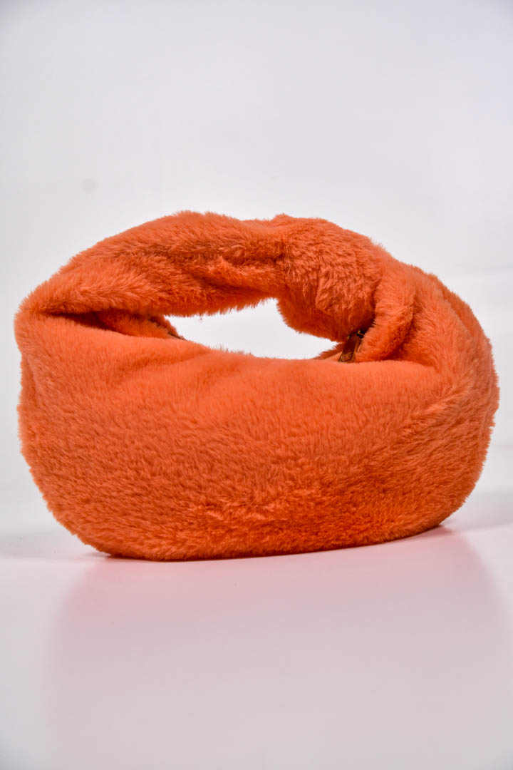 Picture of Orange Faux Fur Bag