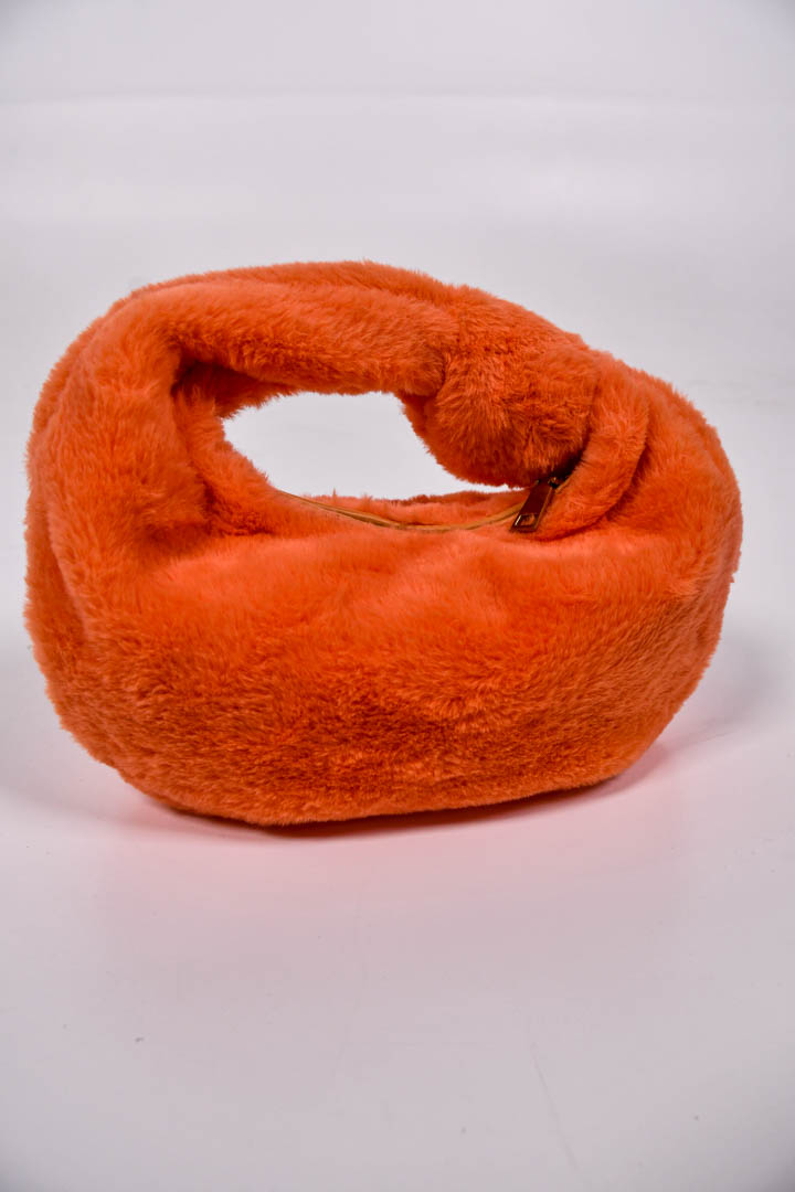 Picture of Orange Faux Fur Bag
