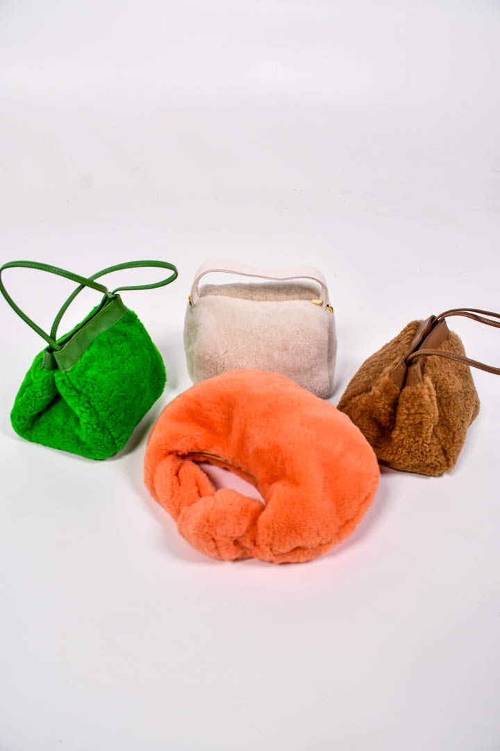 Picture of Orange Faux Fur Bag